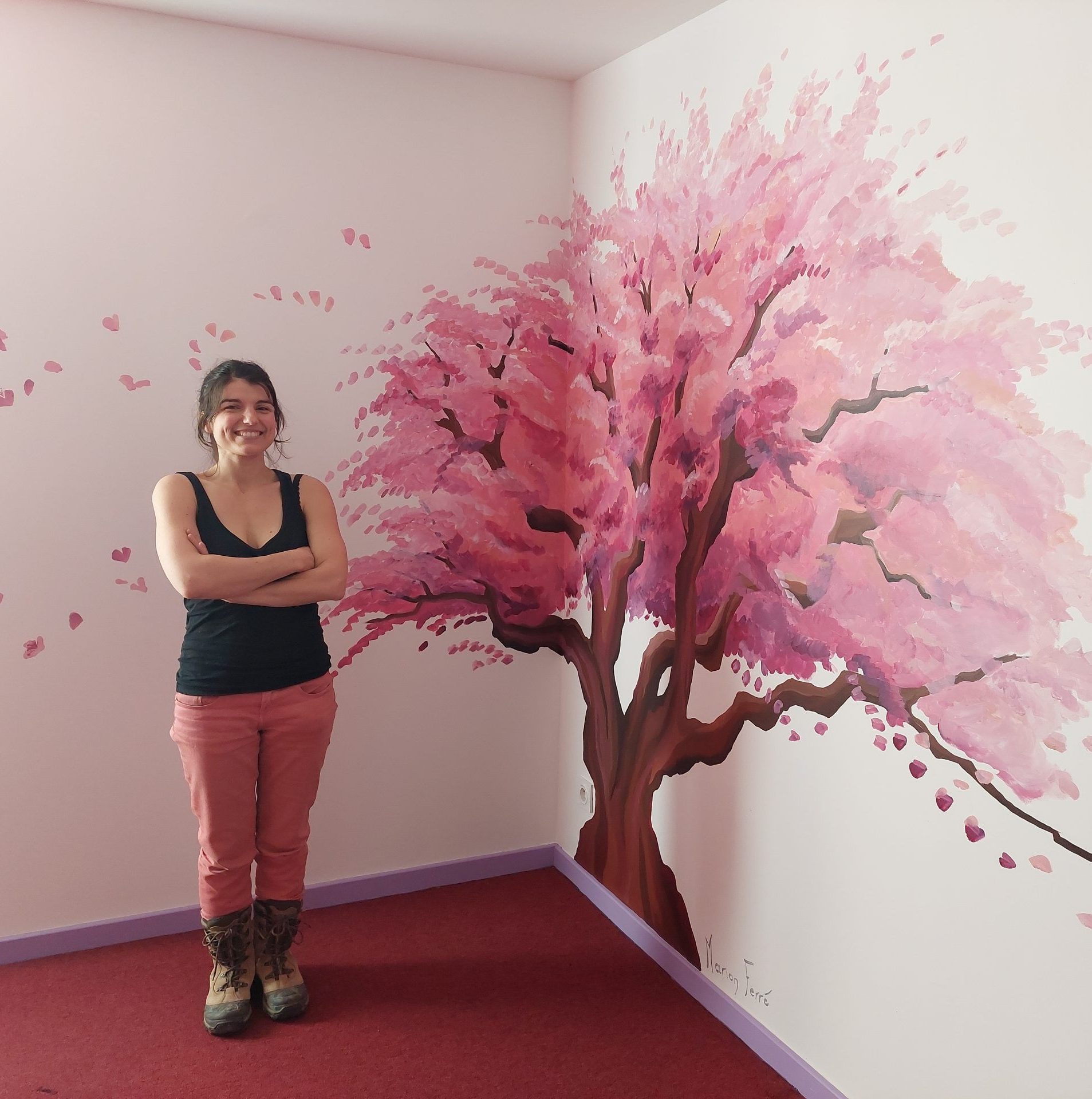 pintura mural en una tienda