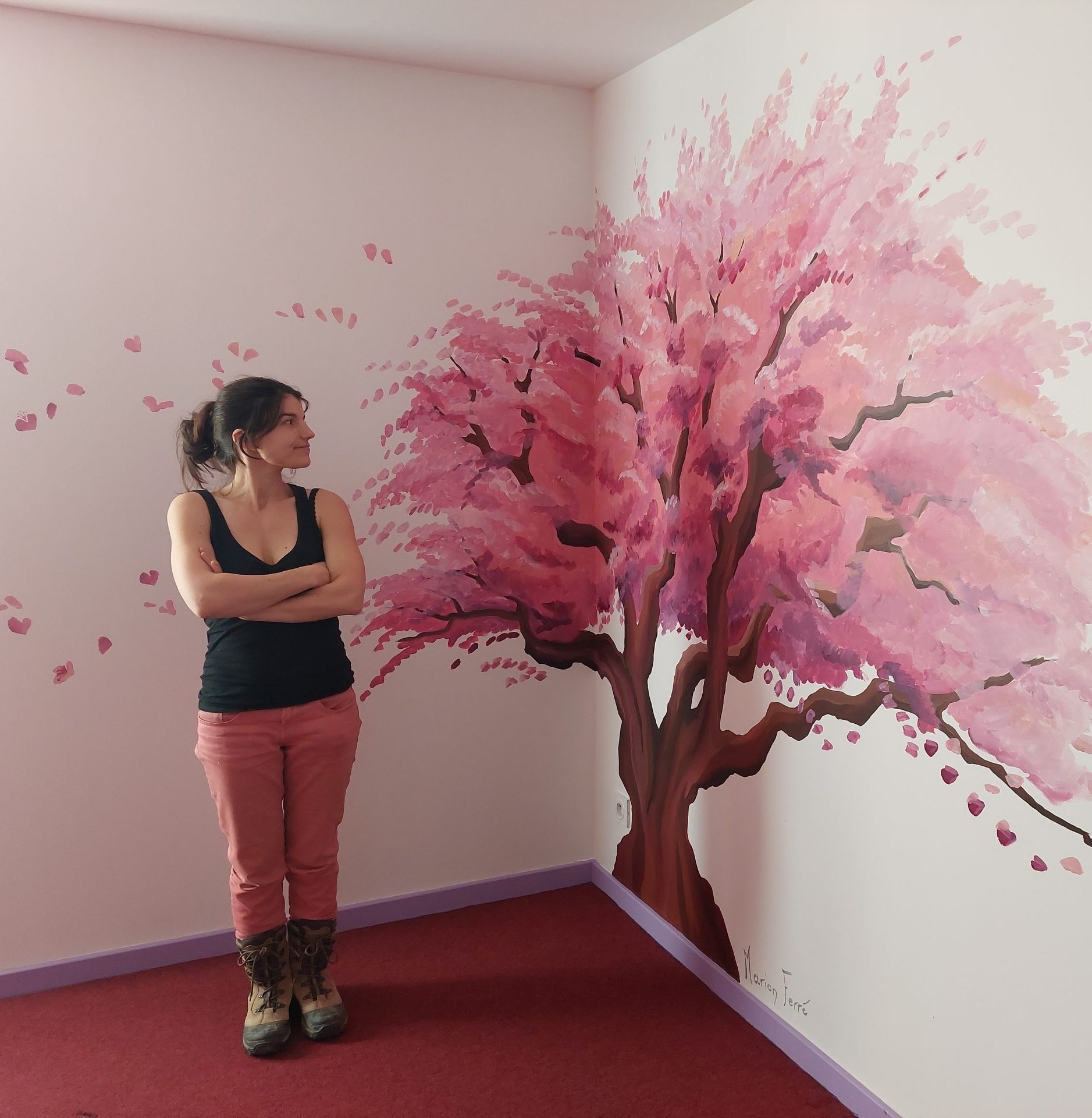 mural painting in a shop