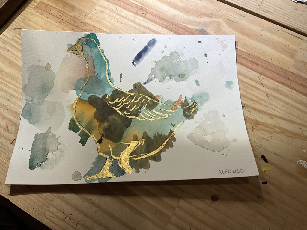 painting workshop in a 4 years old class