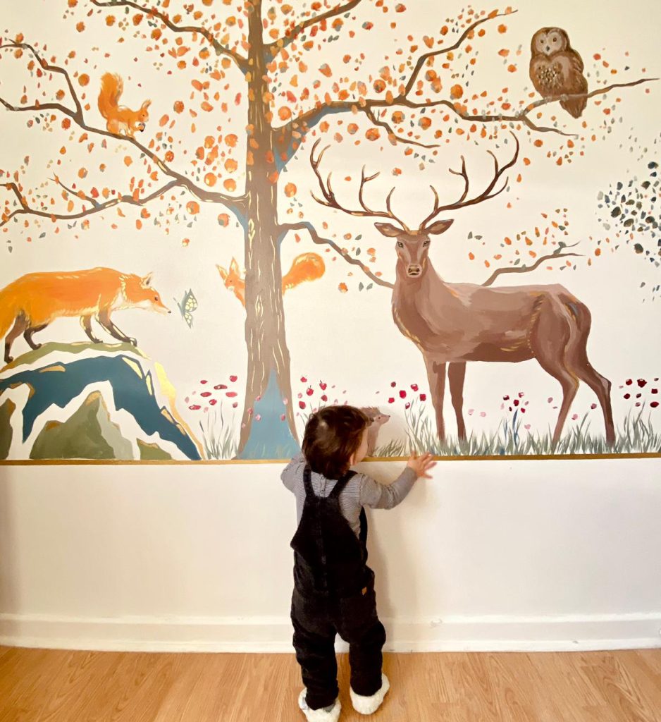 pintura mural en una habitacion de nino